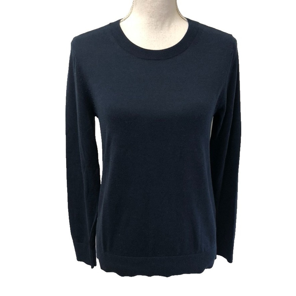 Banana Republic Forever Sweater Jumper Womens Small Blue Crew Neck Minimalist